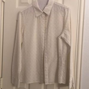 Talbots white eyelet shirt